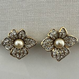 Attwood & Sawyer Crystal Orchid Clip-On Earrings